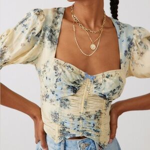 UO Kyra Ruched Blouse